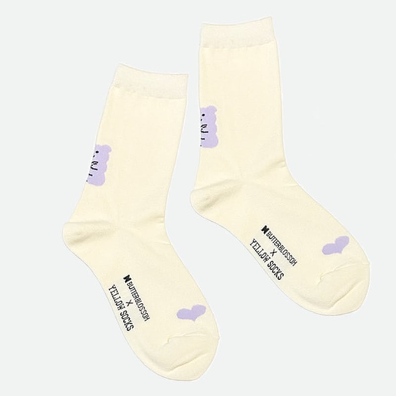 YELLOWSOCKS [YELLOWSOCKS] BACK point CREAM LAVENDER Cream Lavender