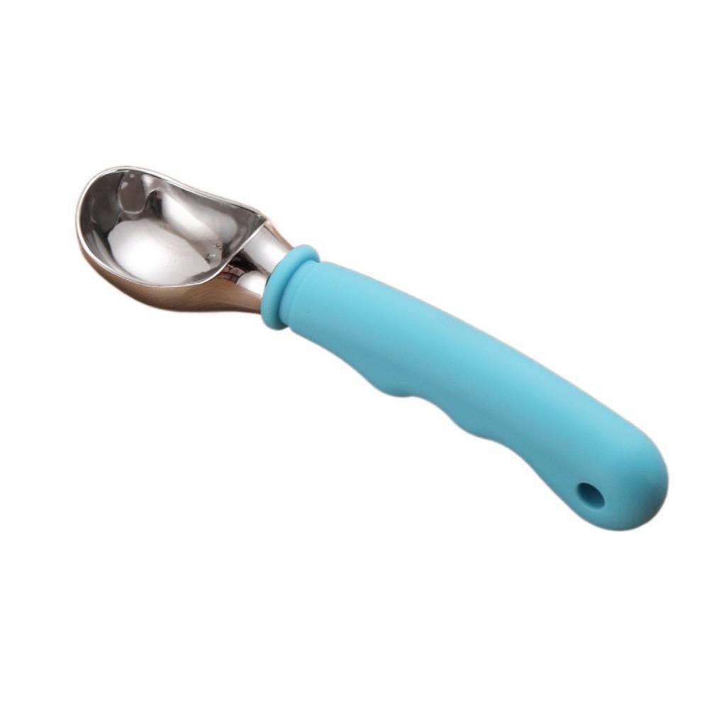 Creative Ice Cream Dessert Spoon Comfortable Ice Cream Ball Digger Fruit Ball Spoon Kitchen Gadget синий