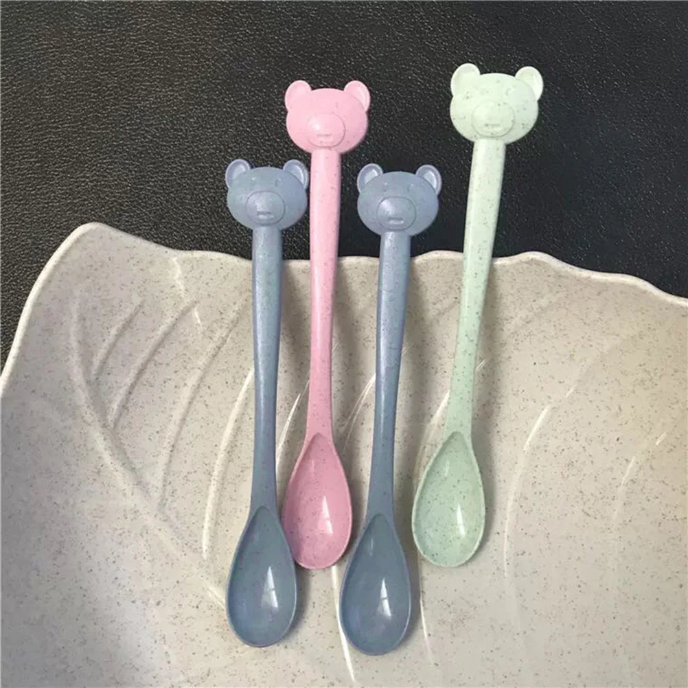Plastic Ice Cream Scoop Ice Cream Spoon Teaspoon Condiment Spoon Plastic Coffee Spoon