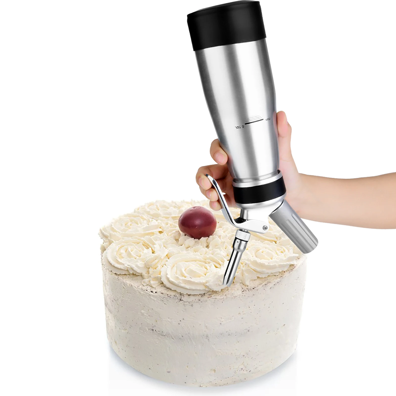Cream Dispenser The Latest 500ml Aluminum Cream Whipper Foamer Cream Gun Machine Cream Dispenser Whipper Cream Dispenser Whipper